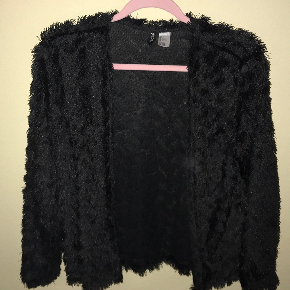 Black shaggy jacket